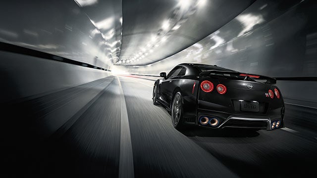 2023 Nissan GT-R seen from behind driving through a tunnel | Dutch Miller of Wytheville in Wytheville VA